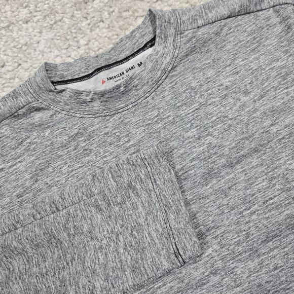 American Giant Shirt Mens Medium Gray Micro Fiber Lightweight Pockets USA - Picture 1 of 10